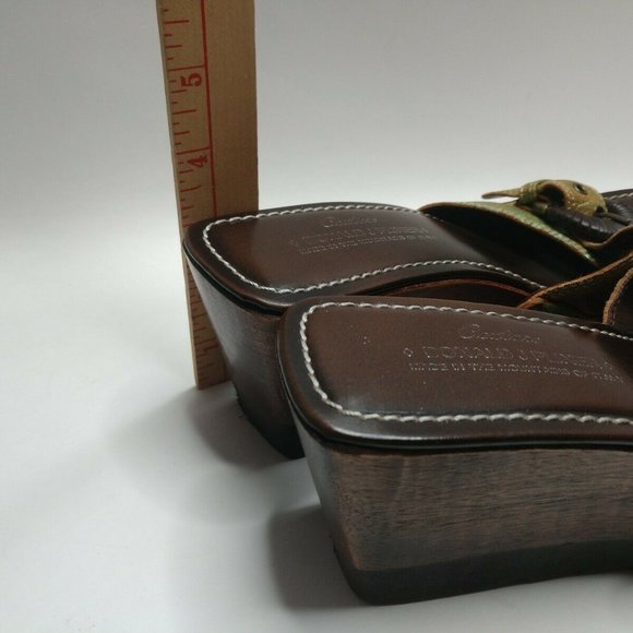 DONALD J PLINER Wedge Olive Green Slides Sandals 7 - Picture 7 of 12